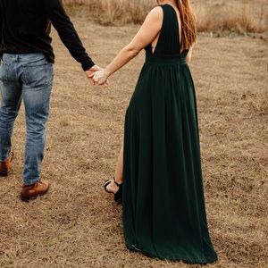 Heavenly Hues Forest Green Maxi Dress Lulus